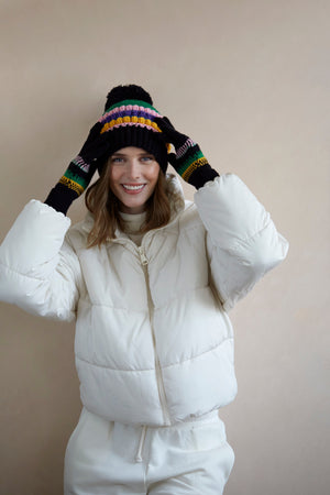 Shiraleah Vaughn Winter Knit Touchscreen Gloves, Black