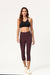 Brown High Waisted Cropped Fitness Leggings