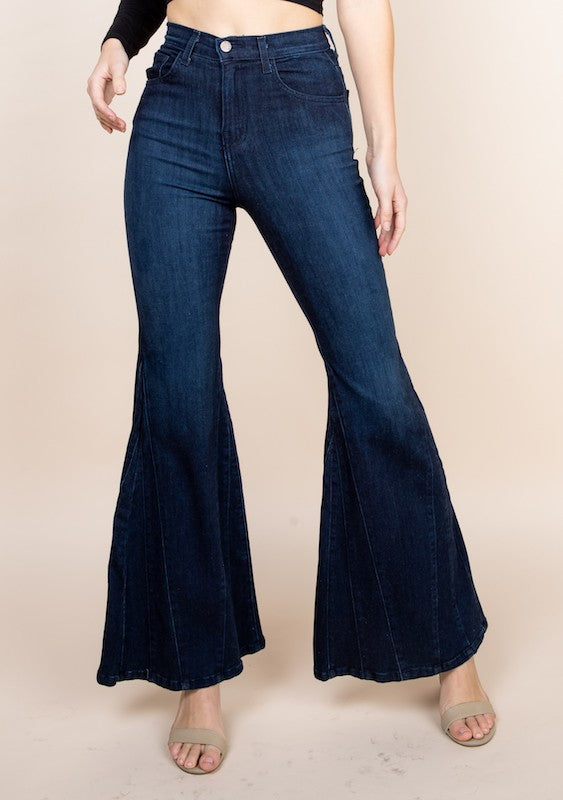 Sexy High Waisted Wide Mermaid Flare Denim Jeans