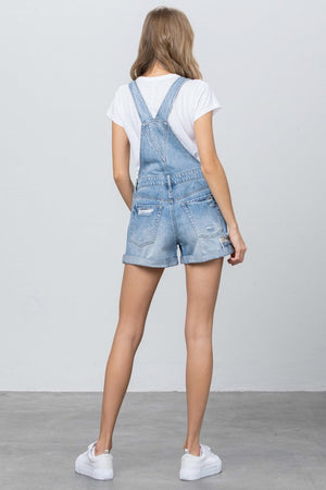 Back of HIGH RISE SHORTALL OVERALL