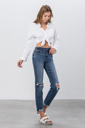 Trendy Ripped Boyfriend Jeans