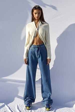 HIGH RISE WIDE LEG JEANS for thrill seekers