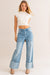 Full view of High-Waisted Wide Leg Cuffed Jeans