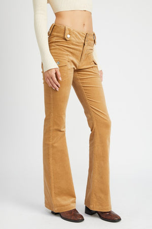 Side view of LOW RISE PANTS WITH BELL BOTTOM