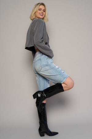 HIGH WAIST BERMUDA SHORTS for me