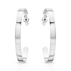 Full view of silver 2.5" Isla Hoops