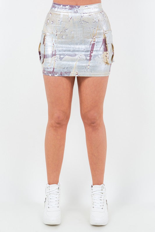 Check out Cargo Camo Foil Skirt