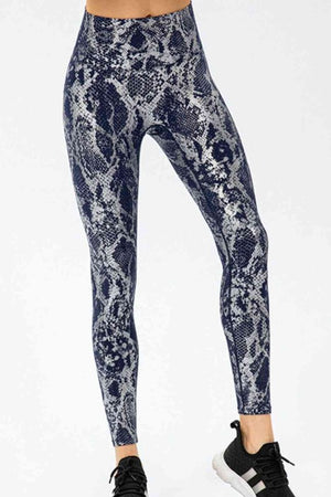 Black Animal Print Active Pants