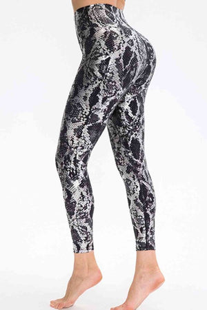 Side view of Animal Print Active Pants