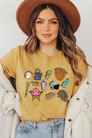 Cheap Baseball Mom Essentials Graphic T Shirts