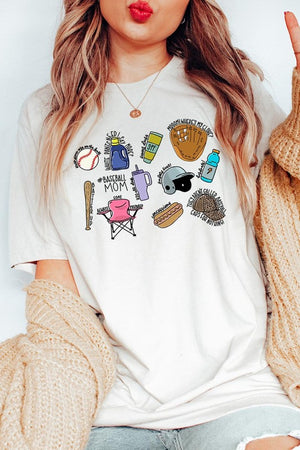 Best Baseball Mom Essentials Graphic T Shirts for women