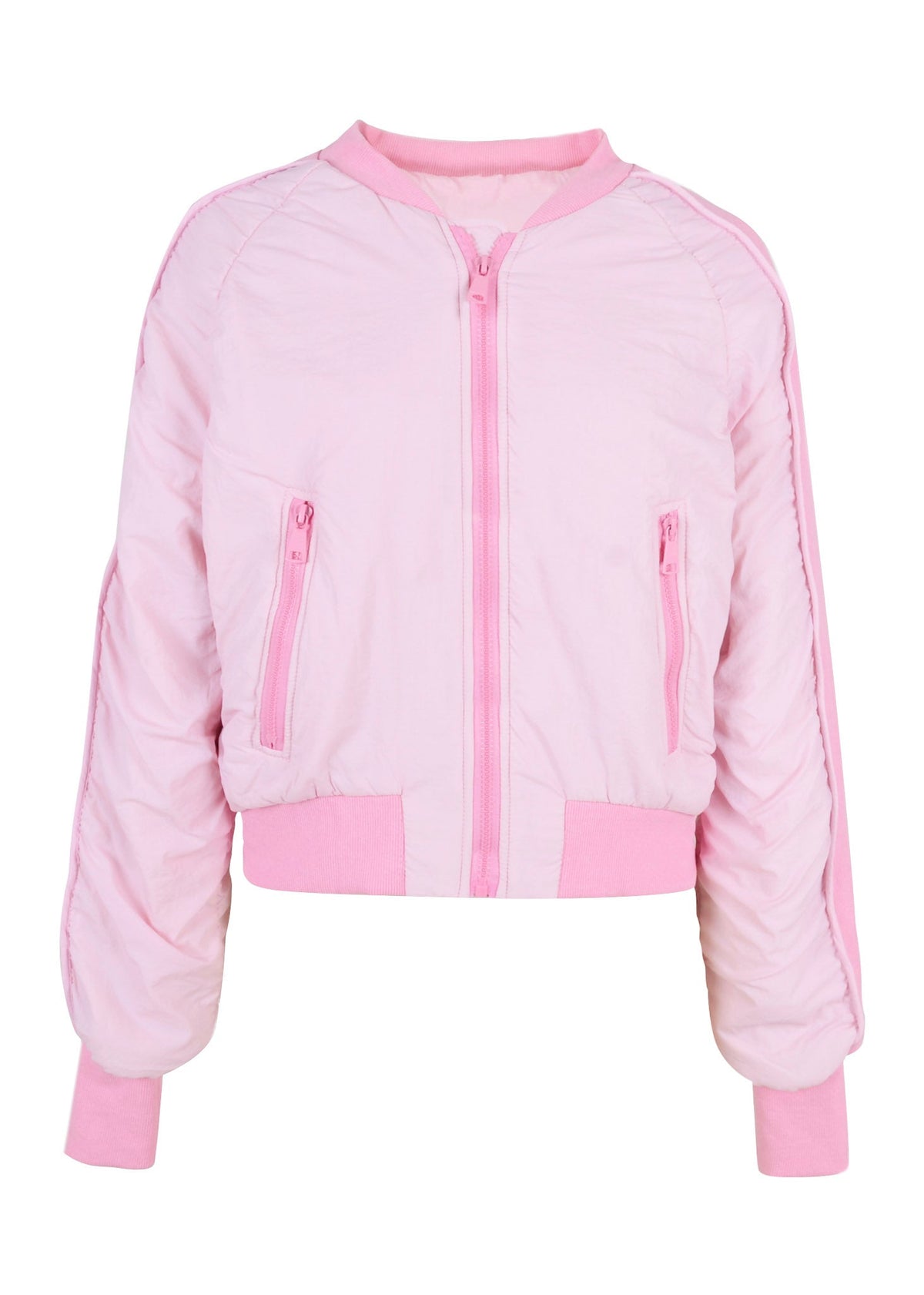 Two Tone Zip-Up Puffer Jacket for women