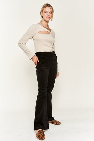 CORDUROY FLARE PANTS for pretty women