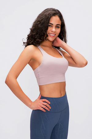 Pink Millennia Double X Sports Bra