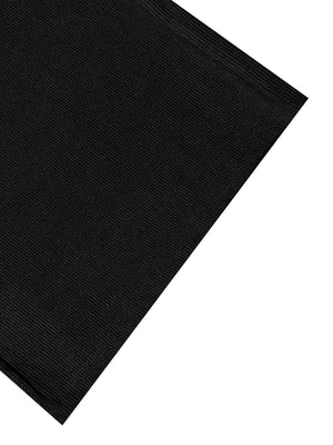 Black fabric on a white background