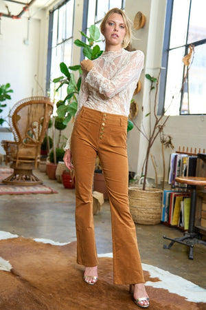 sexy CORDUROY FLARE PANTS