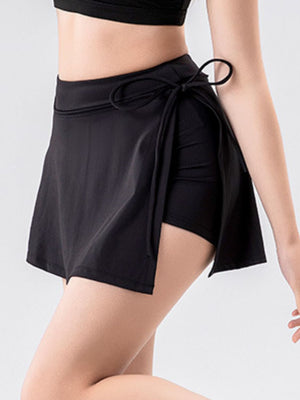 Side view of High Waist Active Skort with Pockets