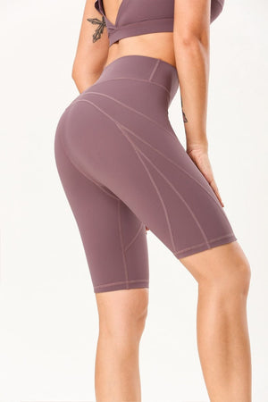 High Waist Biker Shorts with Elevated Seaming for her