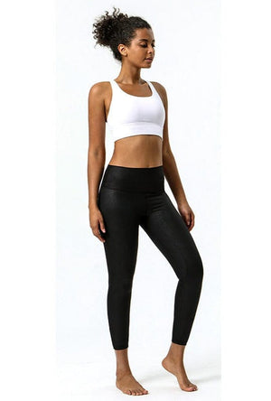 Glossy & Shiny High Rise 7/8 Leggings for yoga