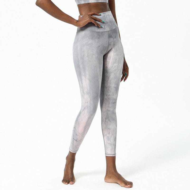 Front view of High Waisted Tie-Dye Leggings
