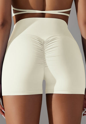 Back view of V-Waist Cross Back Shorts