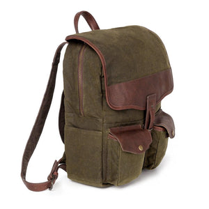 Campaign Waxed Canvas Backpack by Mission Mercantile Leather Goods