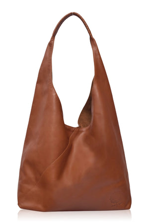 Brown Sueno Slouchy Leather Bag