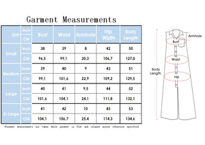 Size chart for blue Classic Button-Down Collar Denim Shirt Dress