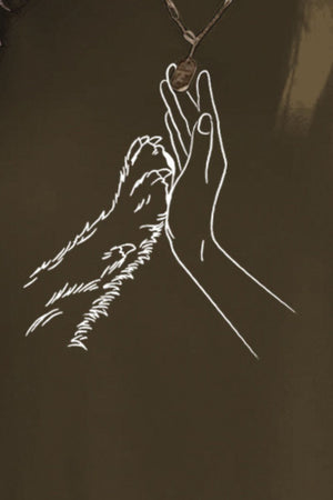 Close up view of green Graphic Round Neck Short Sleeve T-Shirt