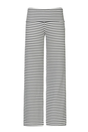 Black Striped Wide Leg Pants