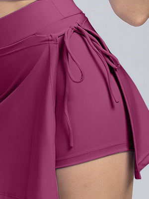 Close up view of High Waist Active Skort with Pockets