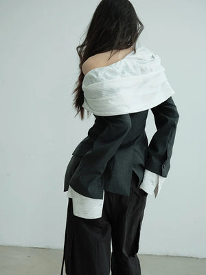 Marigold Shadows Blazers ***Opkuto Open Shoulder Blazer