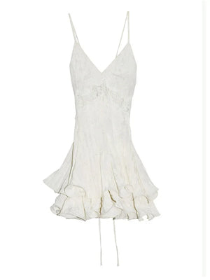 Marigold Shadows Dresses *** Basee Lace Ruffle Dress