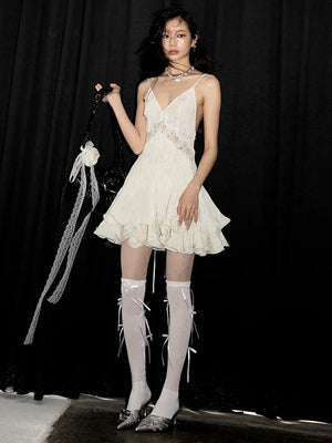 Marigold Shadows Dresses *** Basee Lace Ruffle Dress