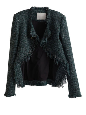 More full view of Marriagie Frayed Tweed Jacket