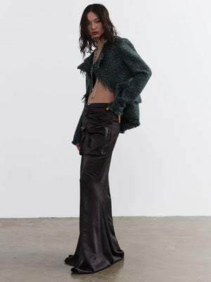 Another side view of Marriagie Frayed Tweed Jacket