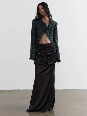 Full view of Marriagie Frayed Tweed Jacket