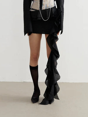 Manello Ruffle Mini Skirt