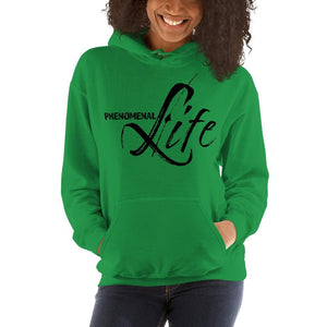 Womens Hoodie - Pullover Sweatshirt - Black Graphic/phenomenal Life