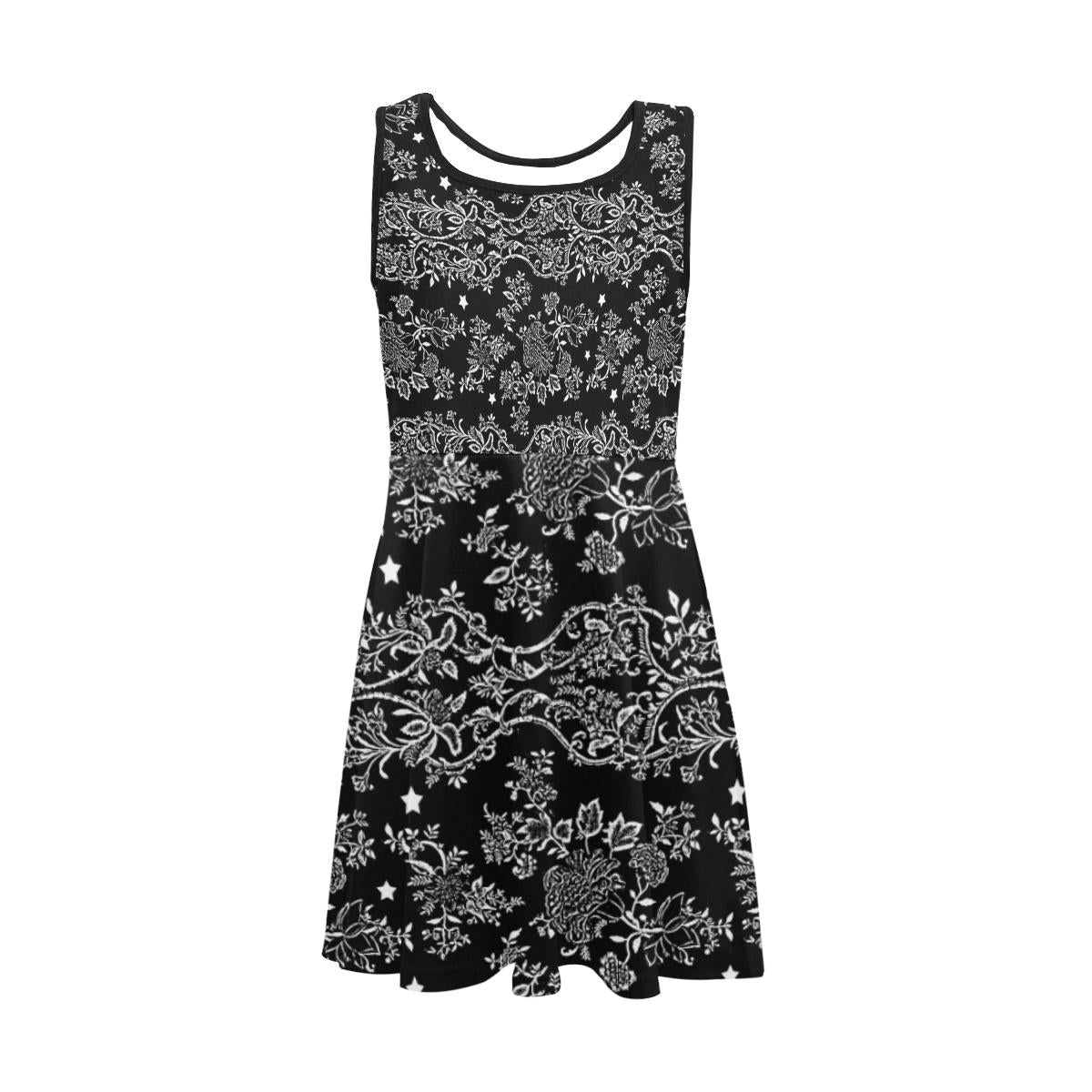 Lace N stars Black, skater dress by interestprint - East Hills Casuals