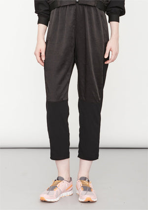 PANTS LOOSE ELASTIC - BLACK shiny by BERENIK - East Hills Casuals