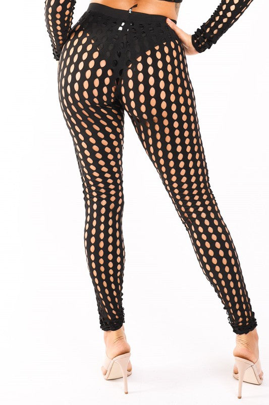 Hollowed out leggings