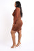 view left side of Collared bodycon dress with mesh sleeve 