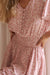 close up front view of  Del Sol High Low Dress-PeonyBlossom