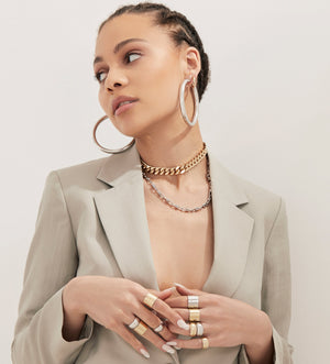 Silver 2.5" Ryan Hoops For Women