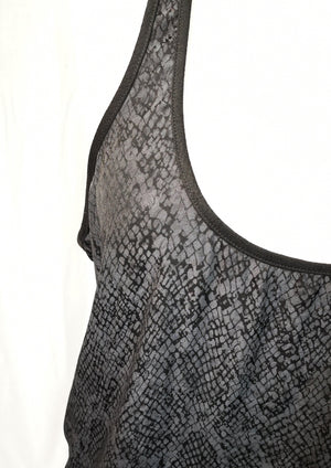 TANK TOP - JACQUARD SATIN black snake by BERENIK - East Hills Casuals