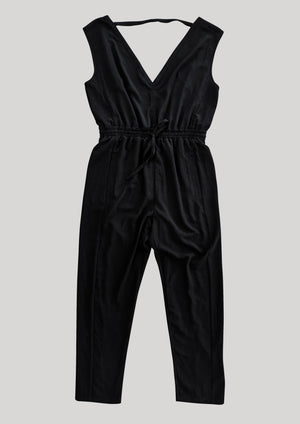 JUMPSUIT-ELASTIC WAIST - black by BERENIK - East Hills Casuals