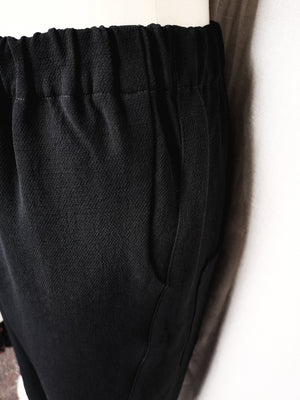 PANTS STRETCH HIGH WAIST - black plain by BERENIK - East Hills Casuals