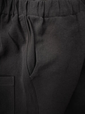 PANTS STRETCH HIGH WAIST - black plain by BERENIK - East Hills Casuals