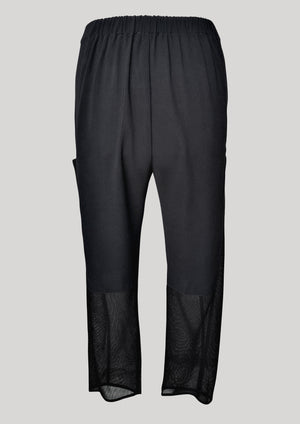 PANTS LOOSE ELASTIC BLACK PLAIN/MESH by BERENIK - East Hills Casuals